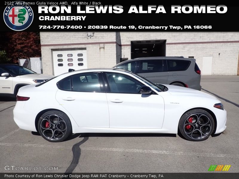 Alfa White / Black 2022 Alfa Romeo Giulia Veloce AWD