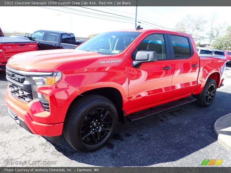 Red Hot / Jet Black 2022 Chevrolet Silverado 1500 Custom Crew Cab 4x4