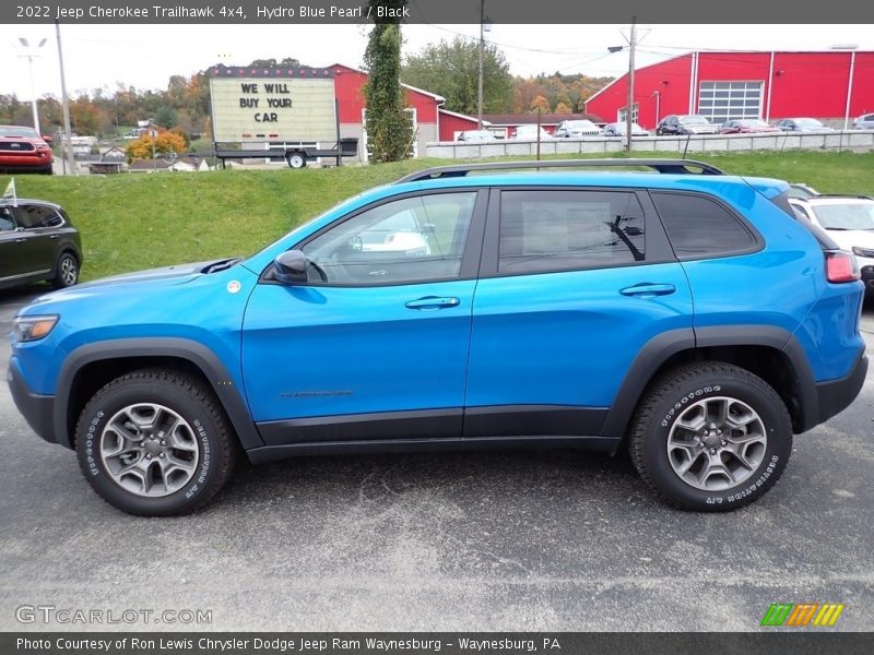 Hydro Blue Pearl / Black 2022 Jeep Cherokee Trailhawk 4x4