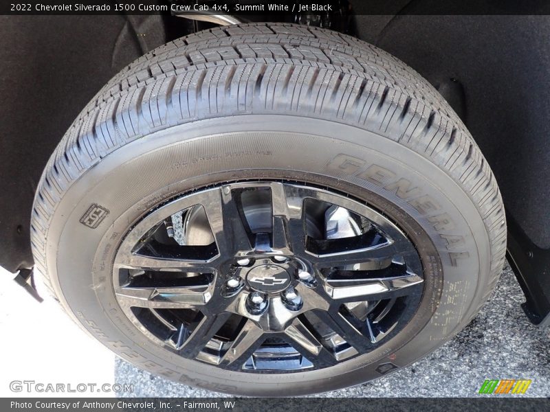 Summit White / Jet Black 2022 Chevrolet Silverado 1500 Custom Crew Cab 4x4