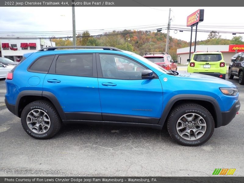 Hydro Blue Pearl / Black 2022 Jeep Cherokee Trailhawk 4x4