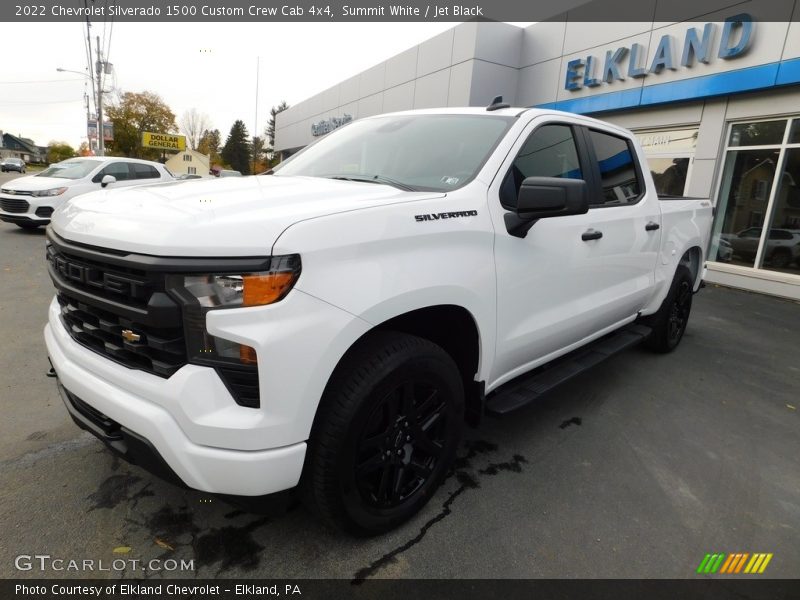 Summit White / Jet Black 2022 Chevrolet Silverado 1500 Custom Crew Cab 4x4