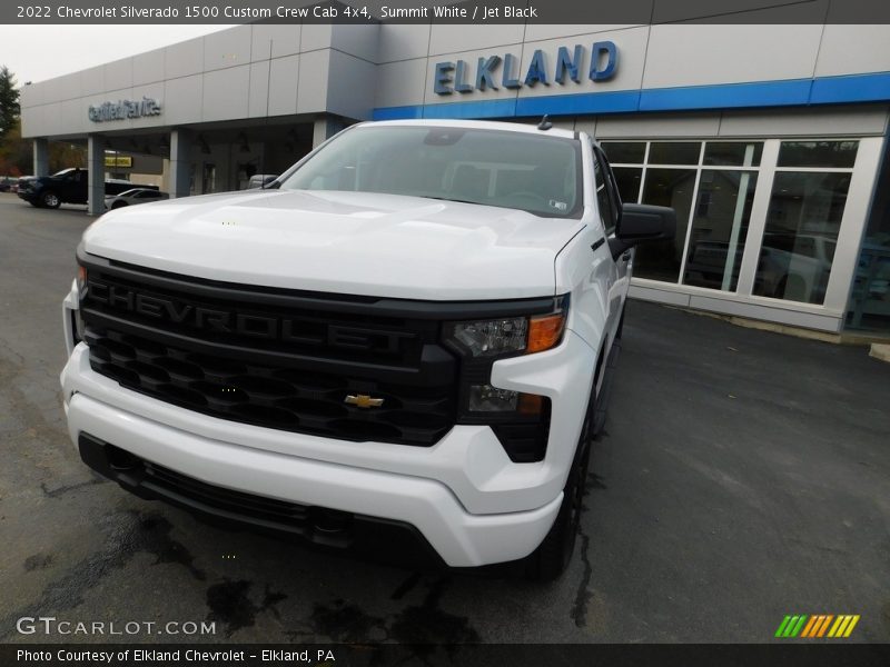 Summit White / Jet Black 2022 Chevrolet Silverado 1500 Custom Crew Cab 4x4