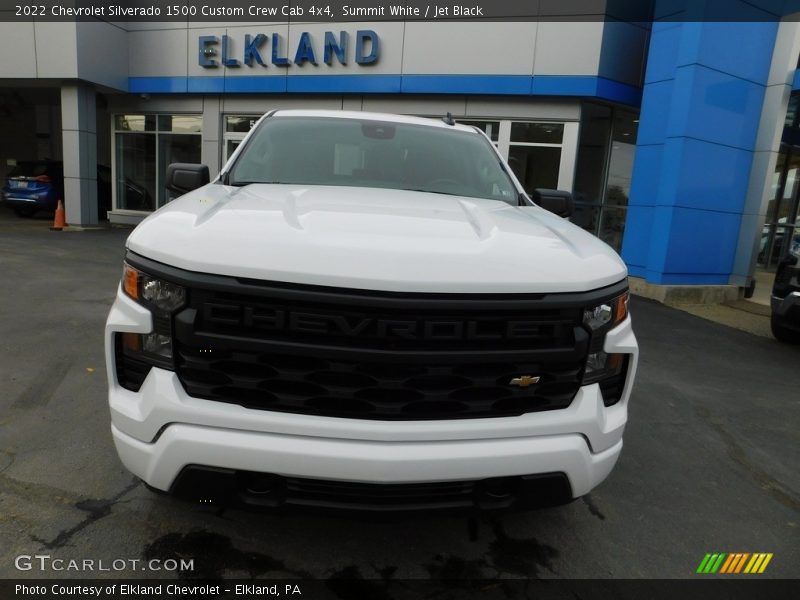 Summit White / Jet Black 2022 Chevrolet Silverado 1500 Custom Crew Cab 4x4