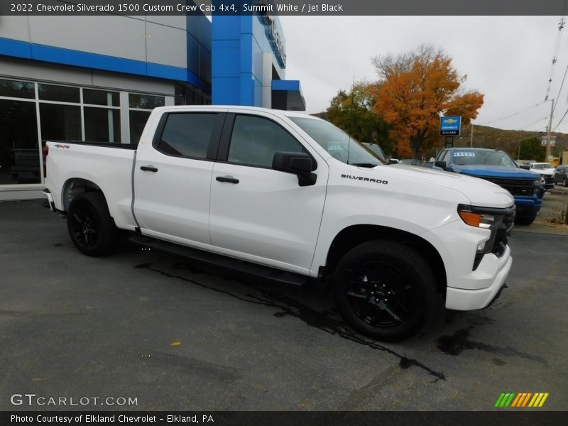 Summit White / Jet Black 2022 Chevrolet Silverado 1500 Custom Crew Cab 4x4