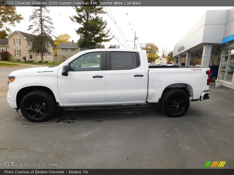 Summit White / Jet Black 2022 Chevrolet Silverado 1500 Custom Crew Cab 4x4