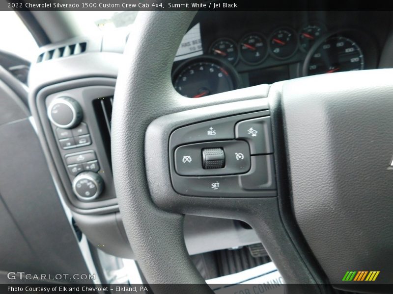 Summit White / Jet Black 2022 Chevrolet Silverado 1500 Custom Crew Cab 4x4