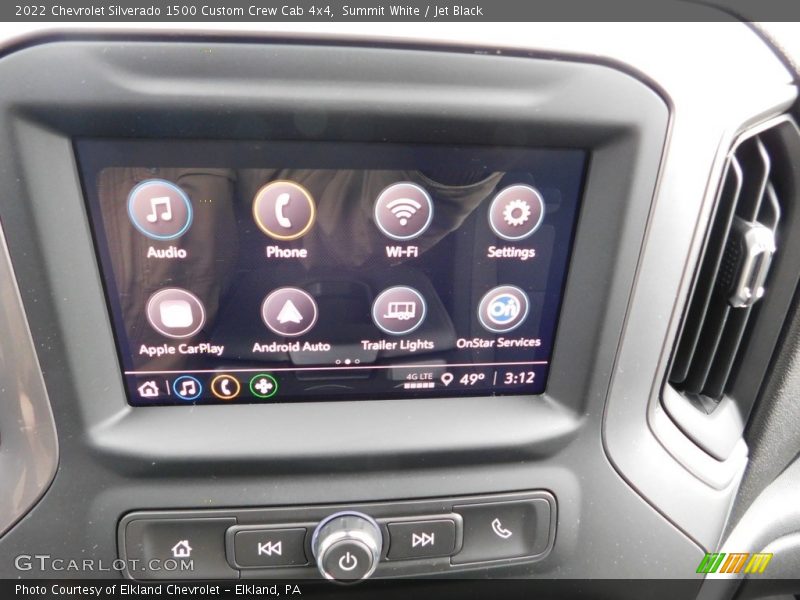 Summit White / Jet Black 2022 Chevrolet Silverado 1500 Custom Crew Cab 4x4