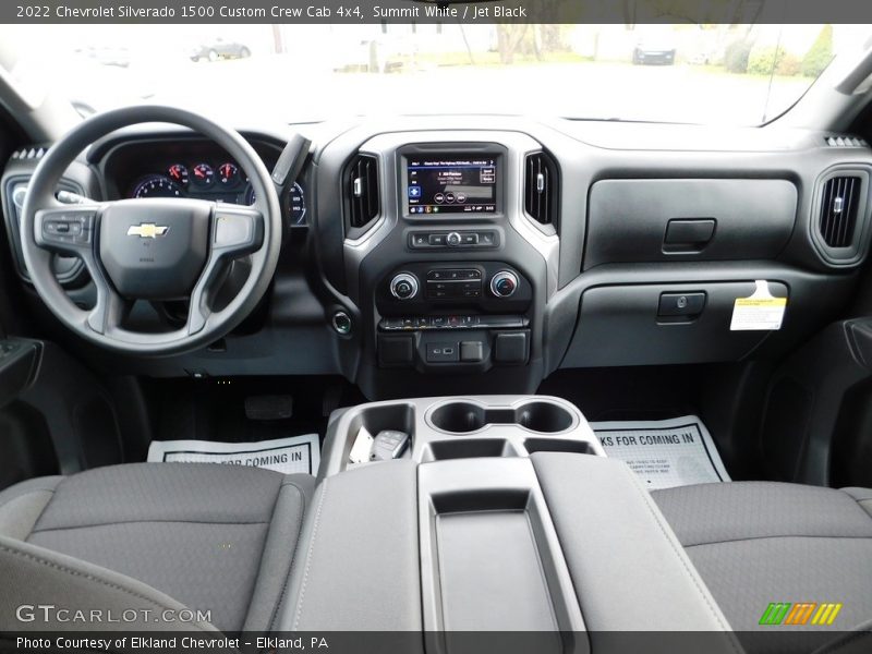 Summit White / Jet Black 2022 Chevrolet Silverado 1500 Custom Crew Cab 4x4