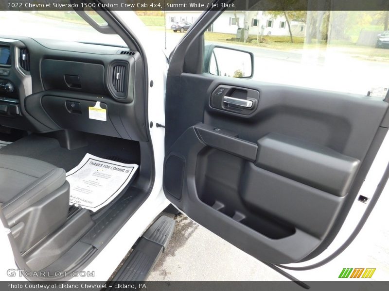 Summit White / Jet Black 2022 Chevrolet Silverado 1500 Custom Crew Cab 4x4