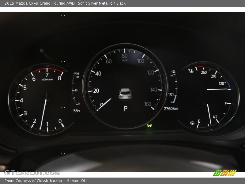 Sonic Silver Metallic / Black 2019 Mazda CX-9 Grand Touring AWD