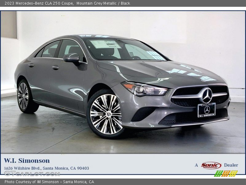 Mountain Grey Metallic / Black 2023 Mercedes-Benz CLA 250 Coupe