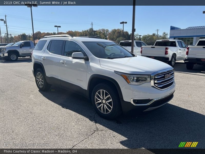 Summit White / Jet Black 2019 GMC Acadia SLE
