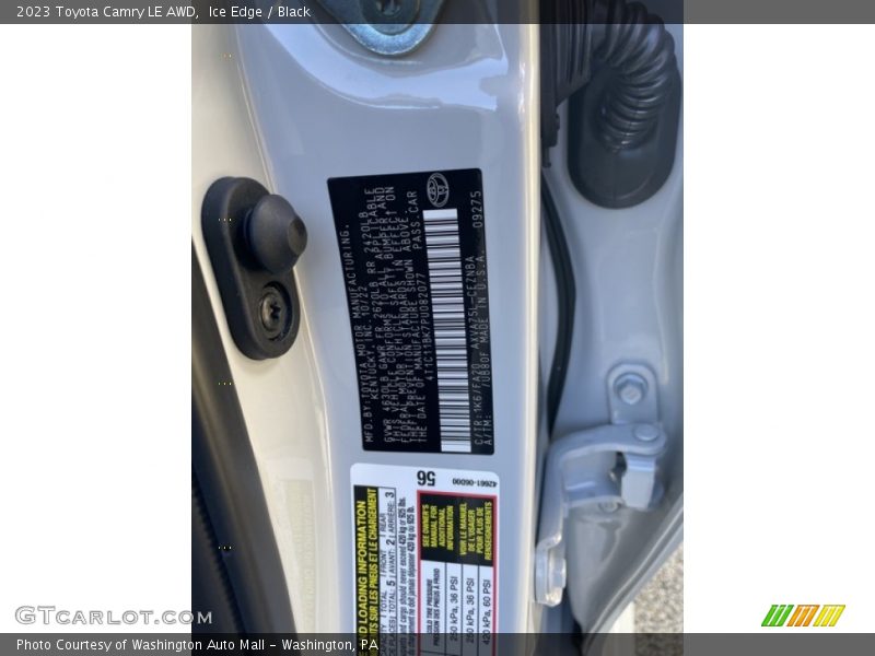 Ice Edge / Black 2023 Toyota Camry LE AWD