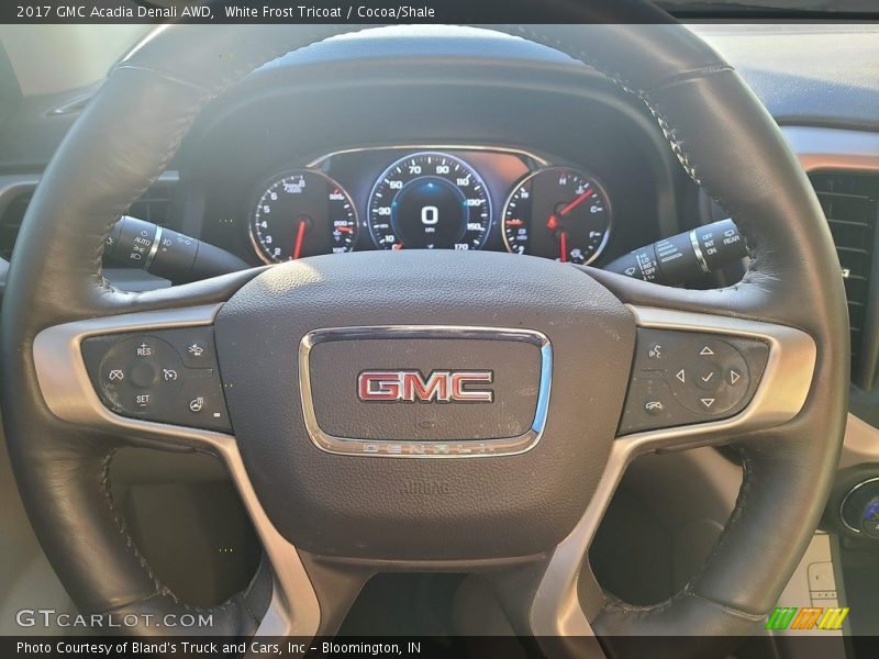 White Frost Tricoat / Cocoa/Shale 2017 GMC Acadia Denali AWD