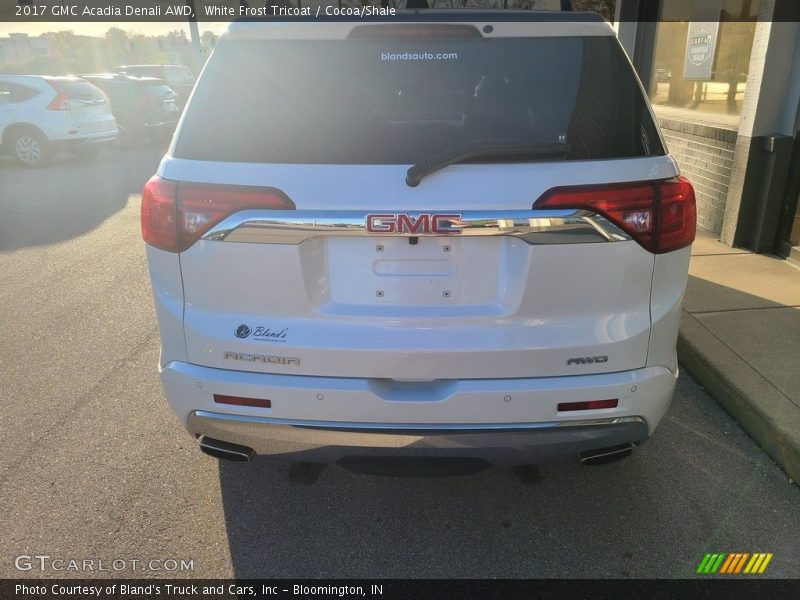 White Frost Tricoat / Cocoa/Shale 2017 GMC Acadia Denali AWD