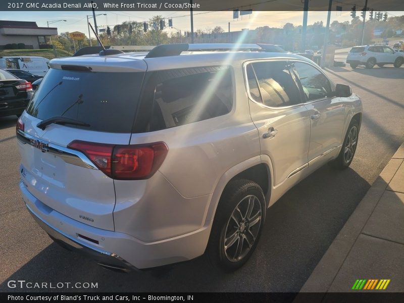 White Frost Tricoat / Cocoa/Shale 2017 GMC Acadia Denali AWD