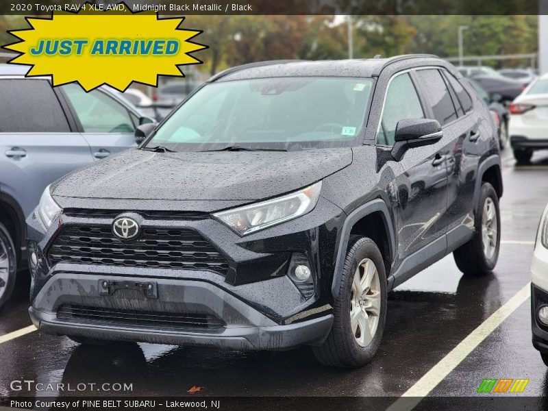 Midnight Black Metallic / Black 2020 Toyota RAV4 XLE AWD