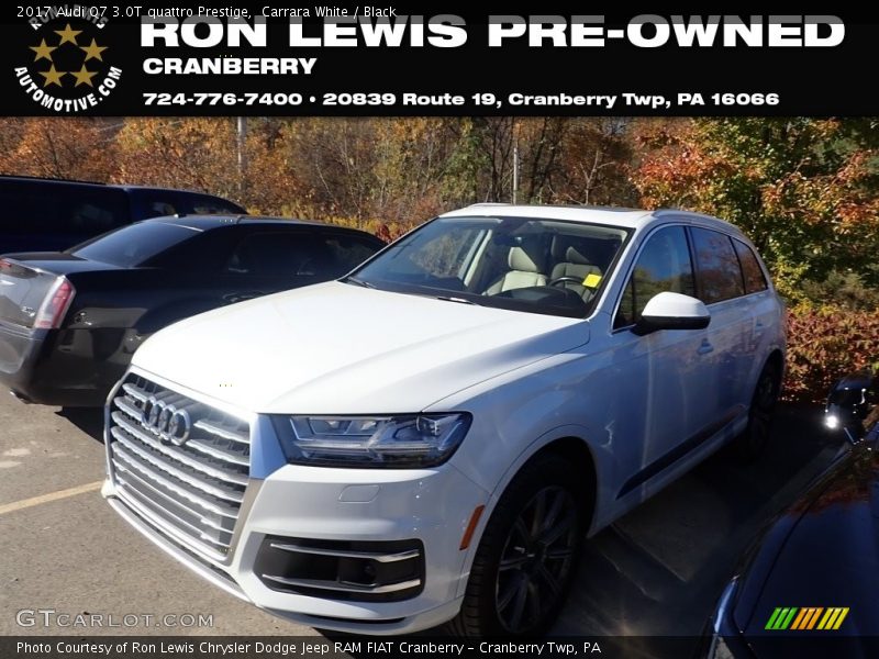 Carrara White / Black 2017 Audi Q7 3.0T quattro Prestige