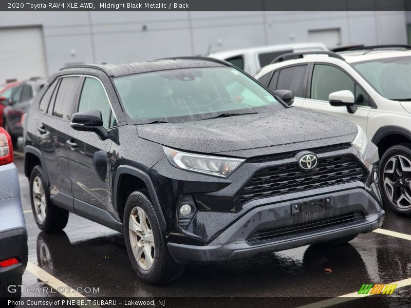 Midnight Black Metallic / Black 2020 Toyota RAV4 XLE AWD