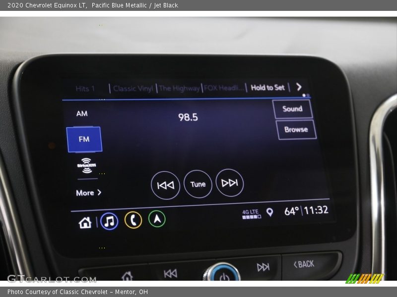 Pacific Blue Metallic / Jet Black 2020 Chevrolet Equinox LT