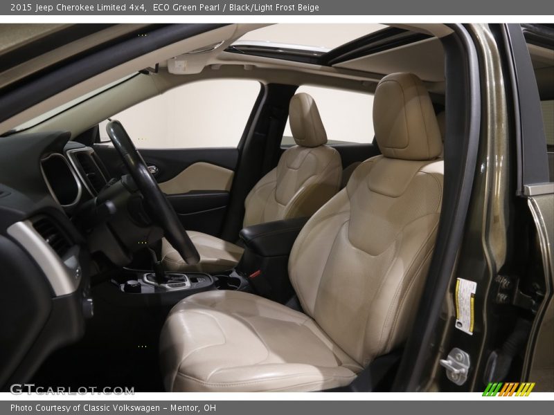 ECO Green Pearl / Black/Light Frost Beige 2015 Jeep Cherokee Limited 4x4
