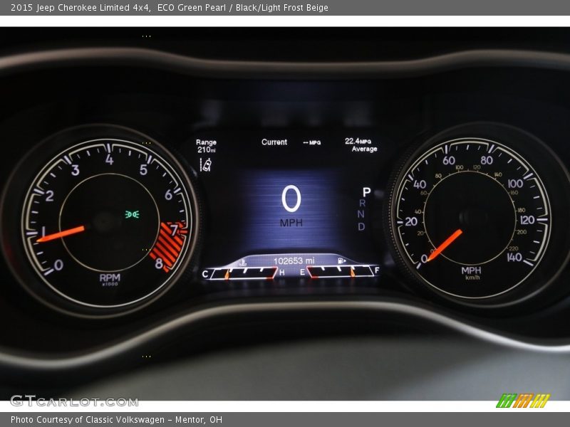 ECO Green Pearl / Black/Light Frost Beige 2015 Jeep Cherokee Limited 4x4