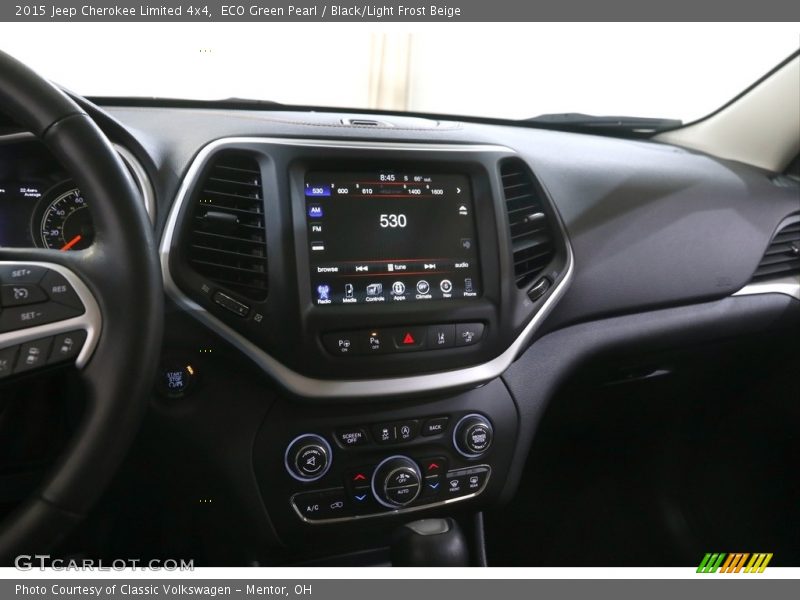 ECO Green Pearl / Black/Light Frost Beige 2015 Jeep Cherokee Limited 4x4