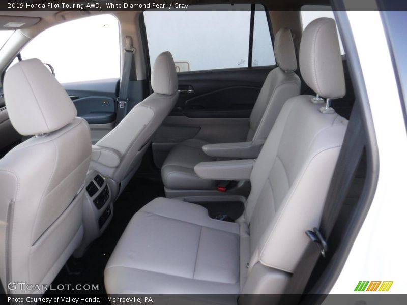 White Diamond Pearl / Gray 2019 Honda Pilot Touring AWD