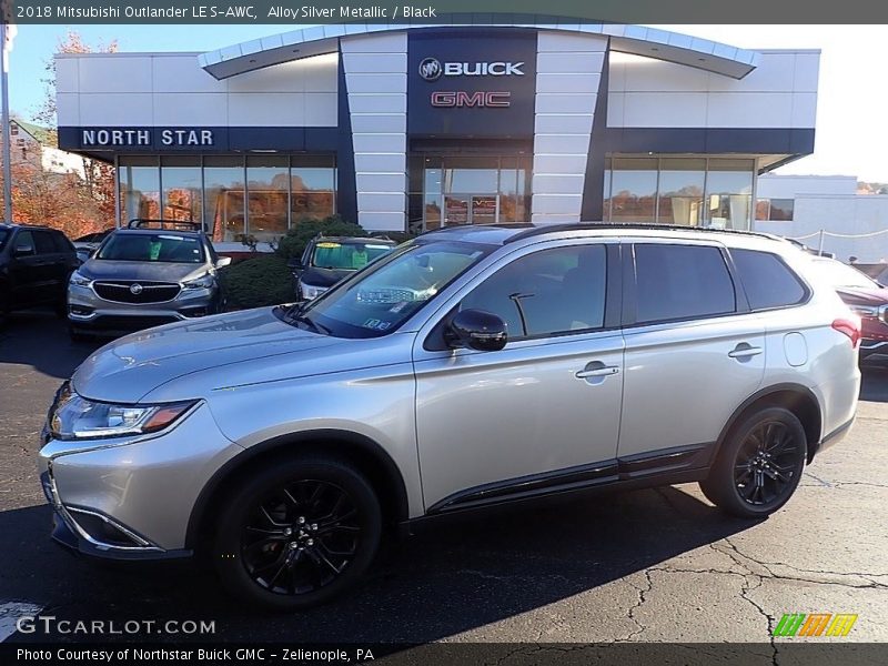 Alloy Silver Metallic / Black 2018 Mitsubishi Outlander LE S-AWC