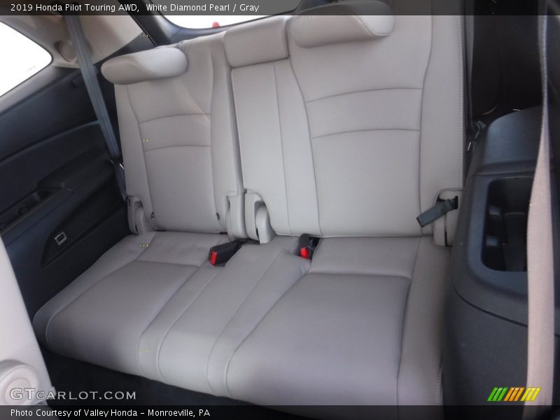 White Diamond Pearl / Gray 2019 Honda Pilot Touring AWD