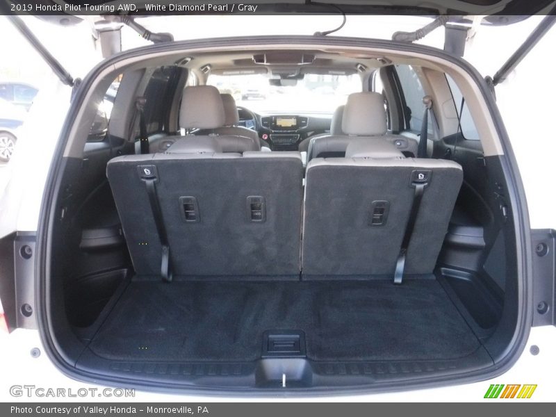 White Diamond Pearl / Gray 2019 Honda Pilot Touring AWD