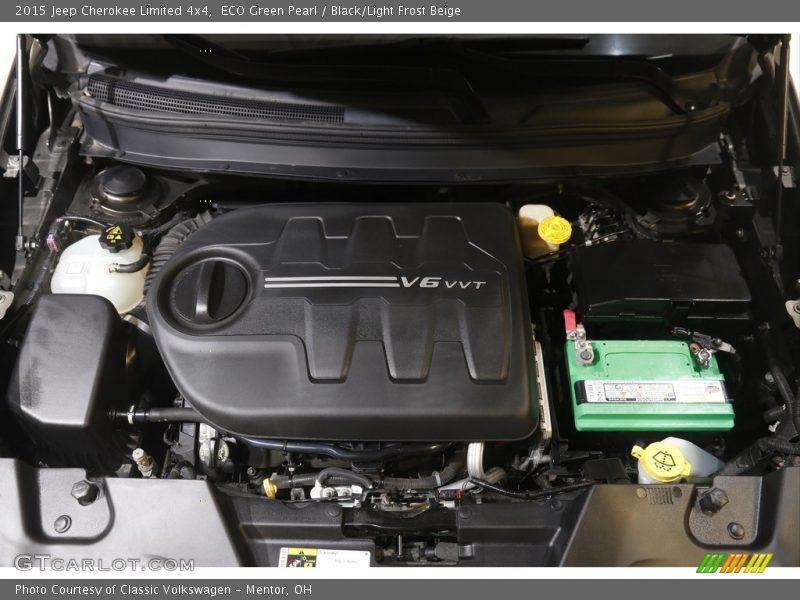 ECO Green Pearl / Black/Light Frost Beige 2015 Jeep Cherokee Limited 4x4
