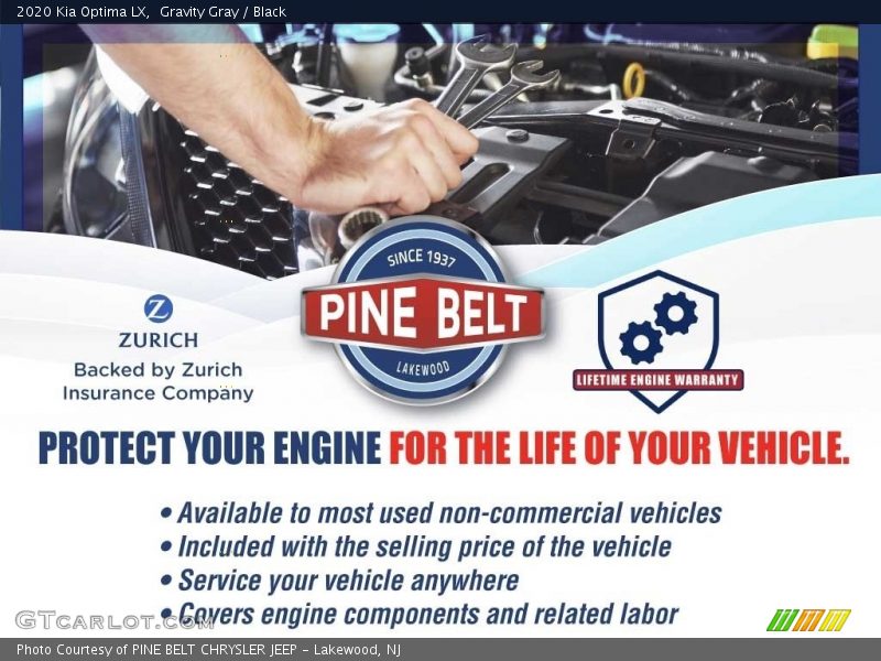 Gravity Gray / Black 2020 Kia Optima LX