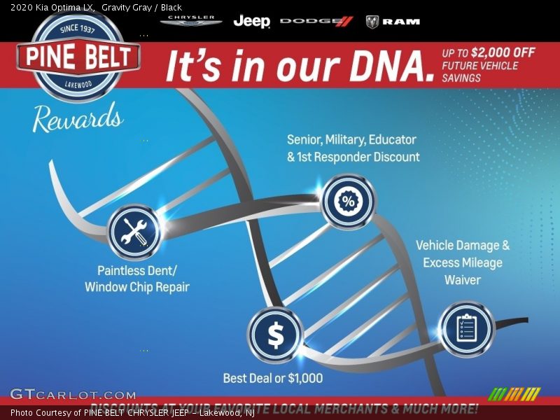 Gravity Gray / Black 2020 Kia Optima LX