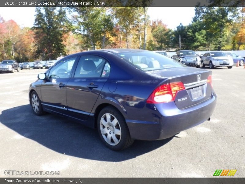 Atomic Blue Metallic / Gray 2010 Honda Civic LX Sedan