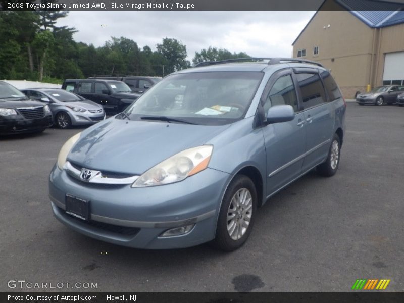 Blue Mirage Metallic / Taupe 2008 Toyota Sienna Limited AWD