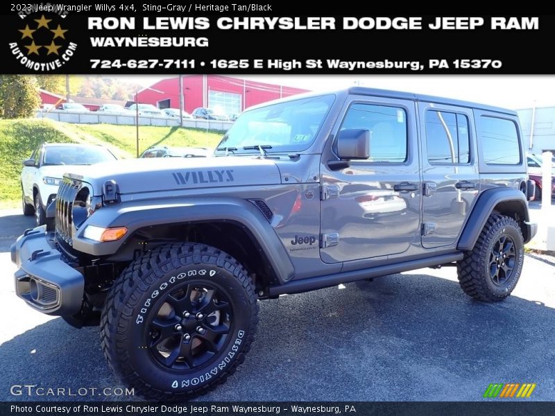 Sting-Gray / Heritage Tan/Black 2023 Jeep Wrangler Willys 4x4