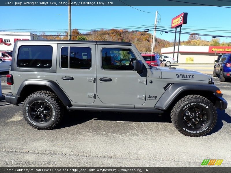 Sting-Gray / Heritage Tan/Black 2023 Jeep Wrangler Willys 4x4