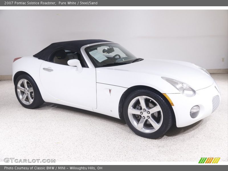 Pure White / Steel/Sand 2007 Pontiac Solstice Roadster