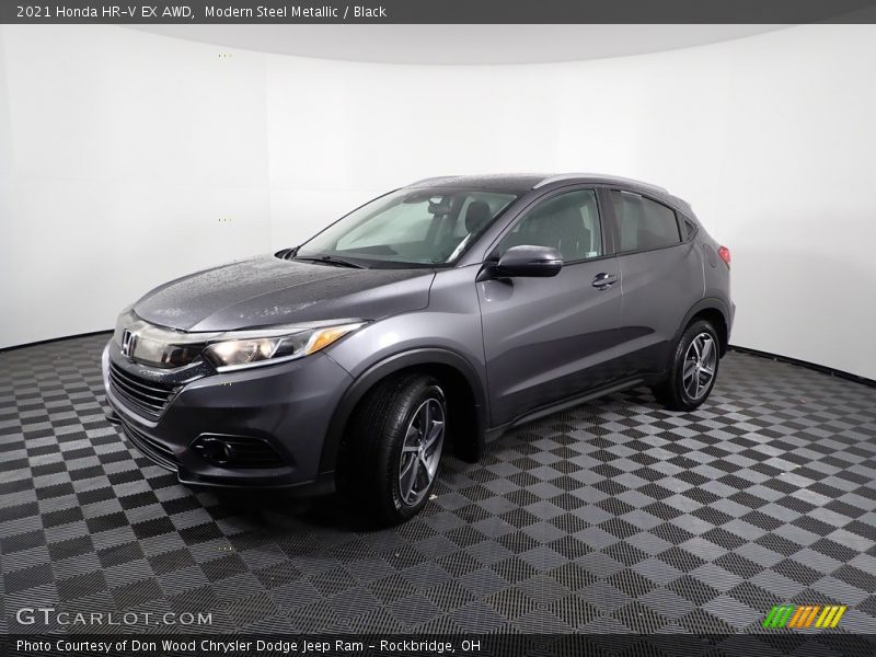 Modern Steel Metallic / Black 2021 Honda HR-V EX AWD