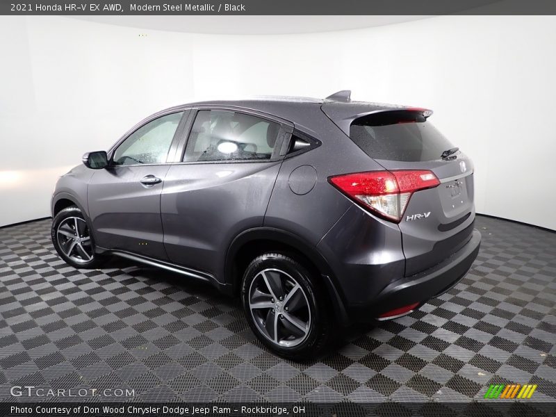 Modern Steel Metallic / Black 2021 Honda HR-V EX AWD