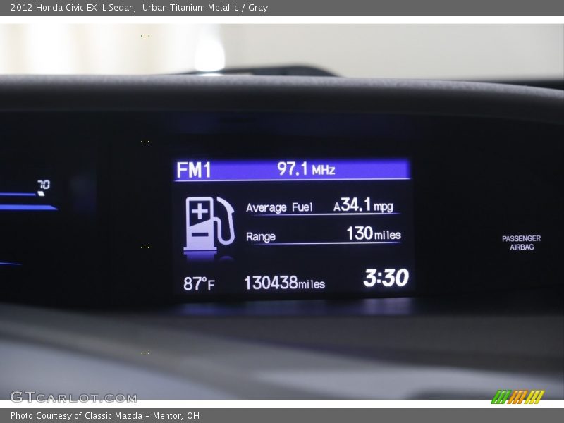 Urban Titanium Metallic / Gray 2012 Honda Civic EX-L Sedan
