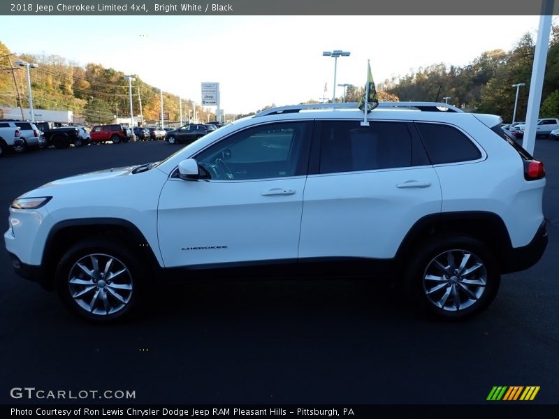 Bright White / Black 2018 Jeep Cherokee Limited 4x4