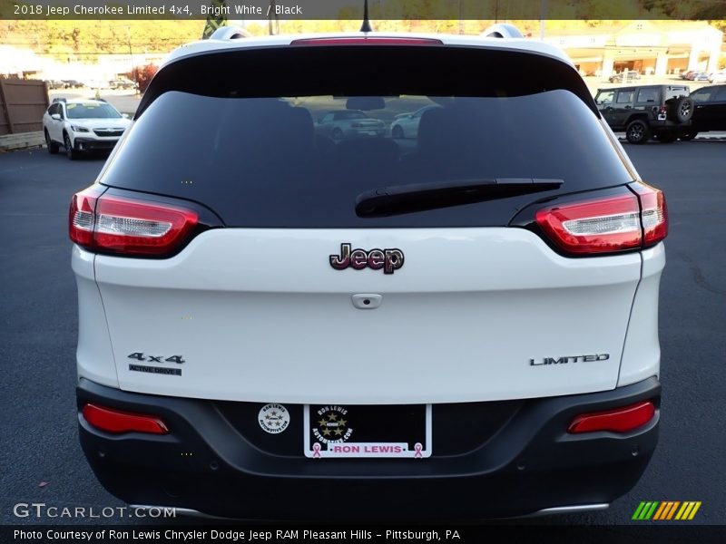 Bright White / Black 2018 Jeep Cherokee Limited 4x4