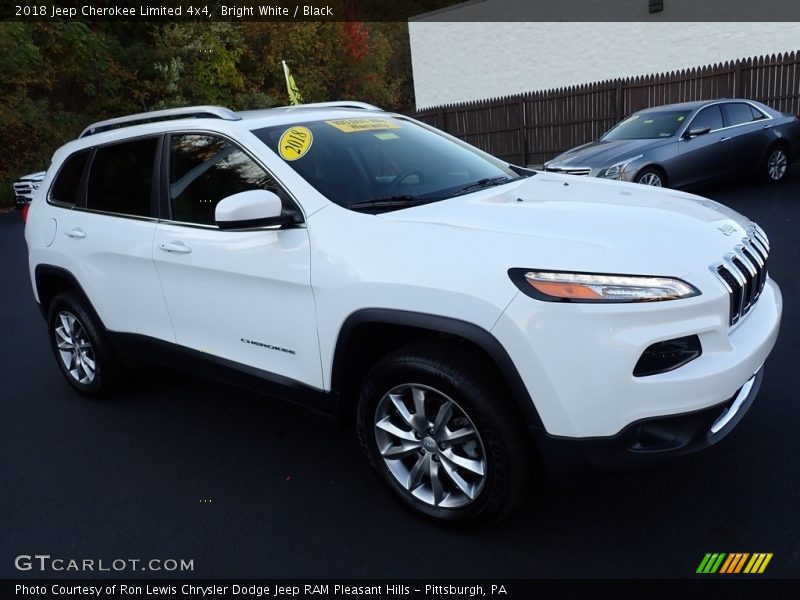 Bright White / Black 2018 Jeep Cherokee Limited 4x4