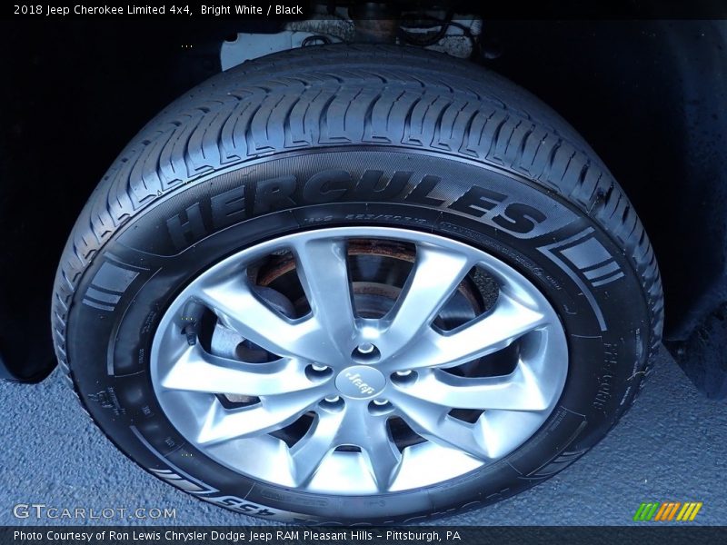 Bright White / Black 2018 Jeep Cherokee Limited 4x4