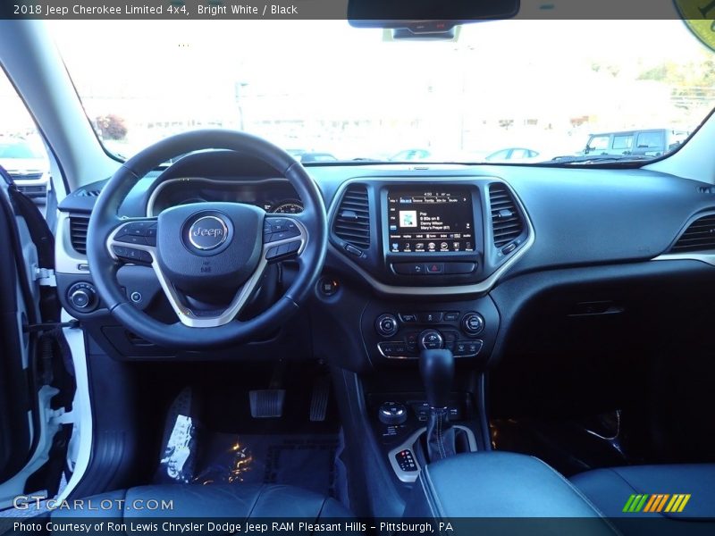 Bright White / Black 2018 Jeep Cherokee Limited 4x4