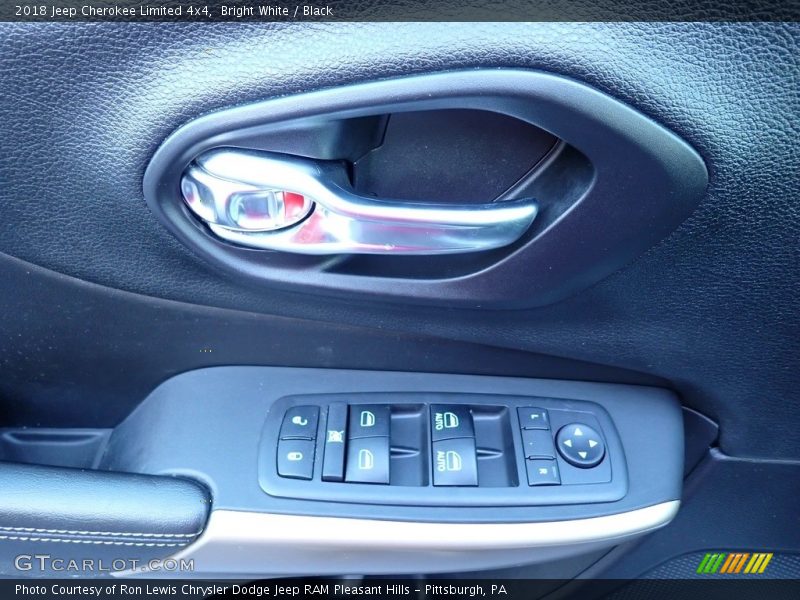 Bright White / Black 2018 Jeep Cherokee Limited 4x4
