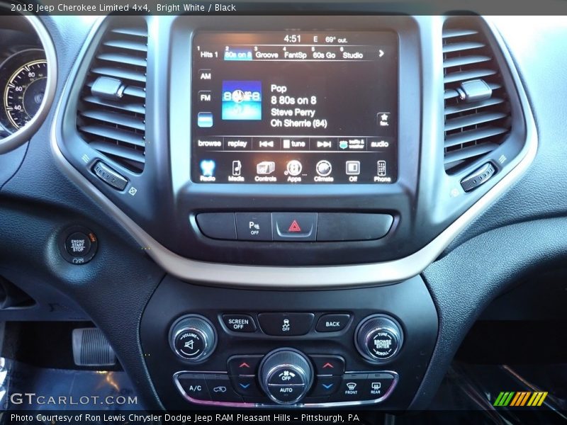 Bright White / Black 2018 Jeep Cherokee Limited 4x4